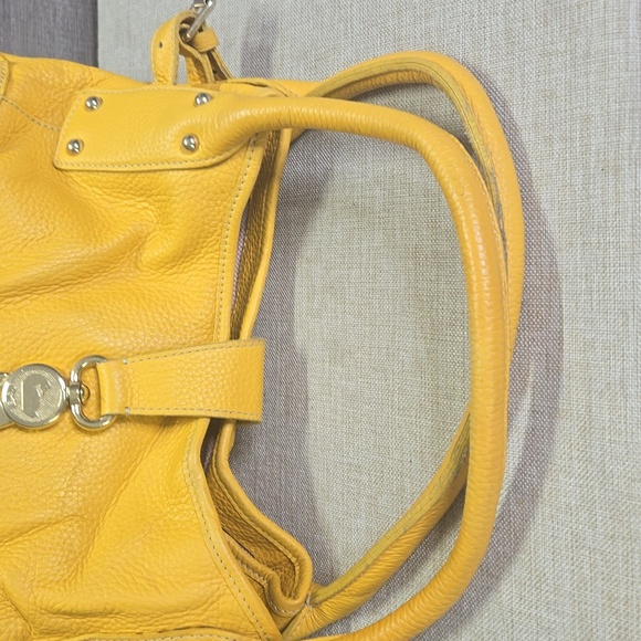 Dooney & Bourke Golden Yellow Pebble Leather Handbag - Picture 9 of 13